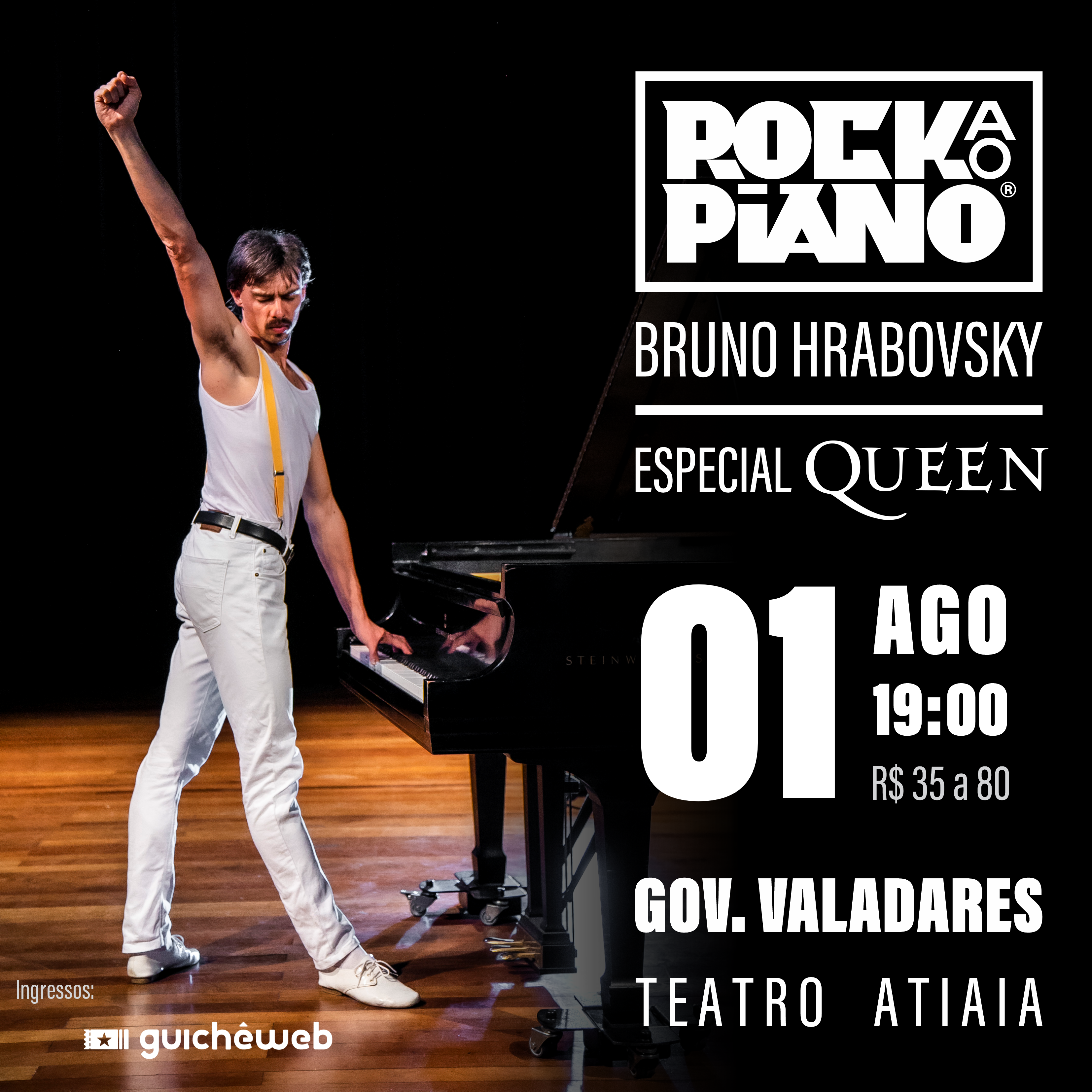 Rock ao Piano - Especial Queen em Governador Valadares