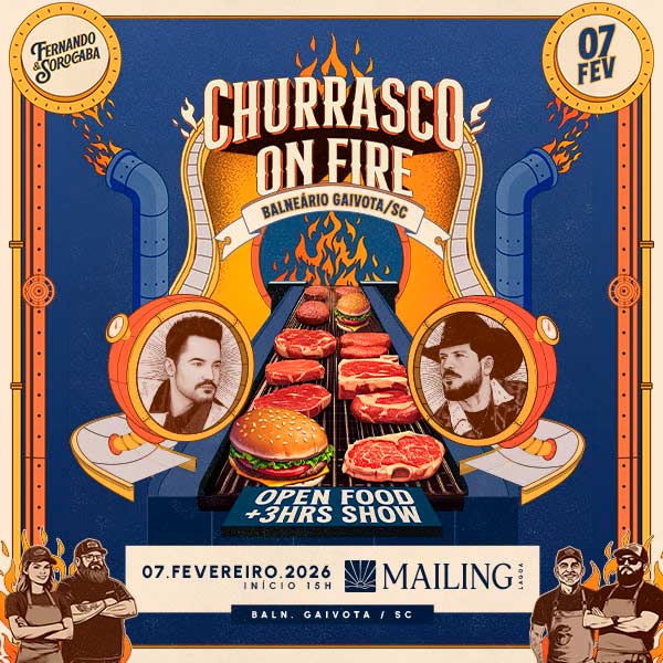 Mailing Lagoa - Churrasco On Fire com Fernando e Sorocaba em Balneário Gaivota