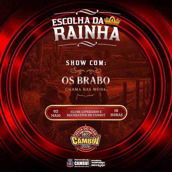 Baile da Rainha de Cambuí 2026 em Cambui