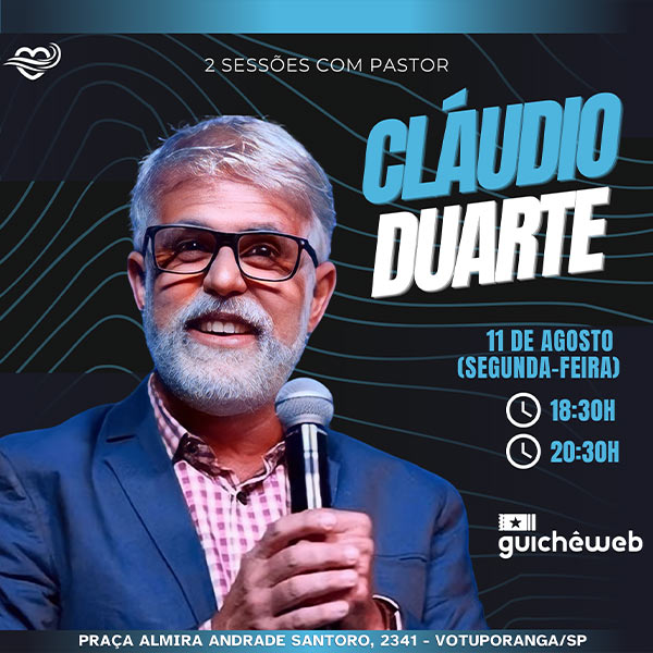 Palestra Cláudio Duarte | Sessão 18h30 em Votuporanga