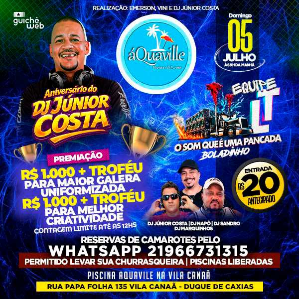 Aniversário do DJ Junior Costa em Duque de Caxias
