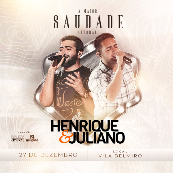 A Maior Saudade Litoral  - Henrique e Juliano em Santos