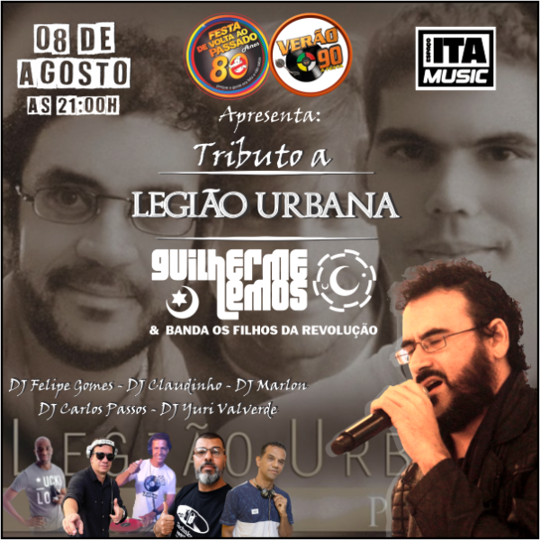 Tributo a Legião Urbana com Guilherme Lemos - Banda Filhos da Revolução em Itaguai