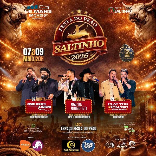 Festa do Peão de Saltinho 2026 em Saltinho - César Menotti e Fabiano