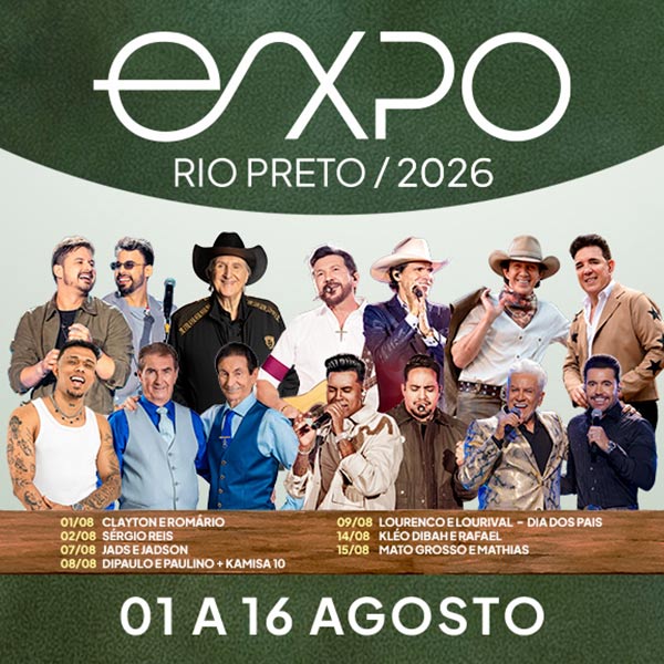 Expo Rio Preto 2026 em Sao Jose do Rio Preto - Clayton e Romário