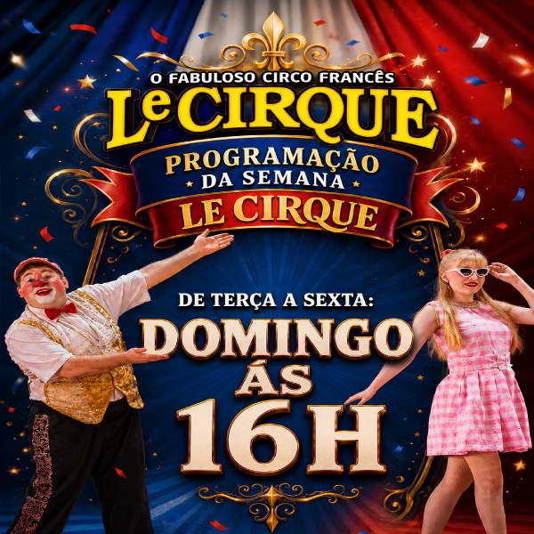 Le Cirque | Domingo 20.jul às 16H em Indaiatuba