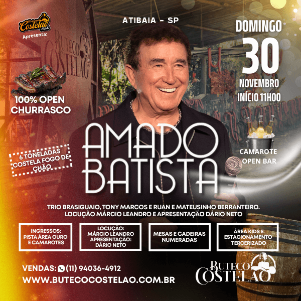 Amado Batista - 50 Anos de Carreira em Atibaia