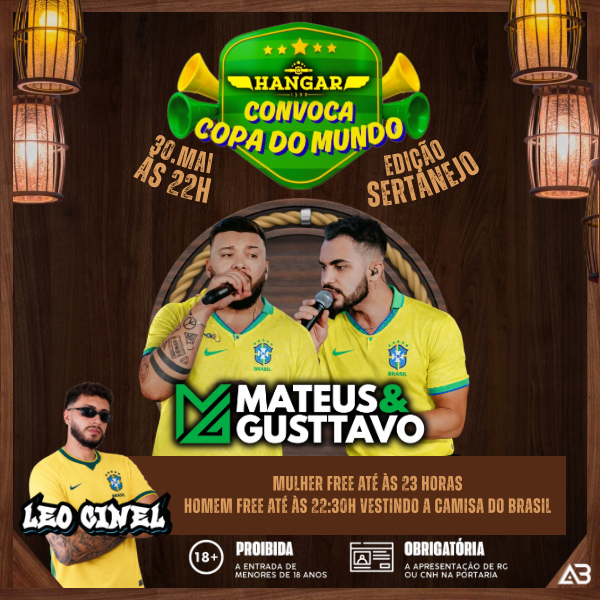 Convoca Copa do Mundo - Sertanejo no Hangar 1399 em Matão