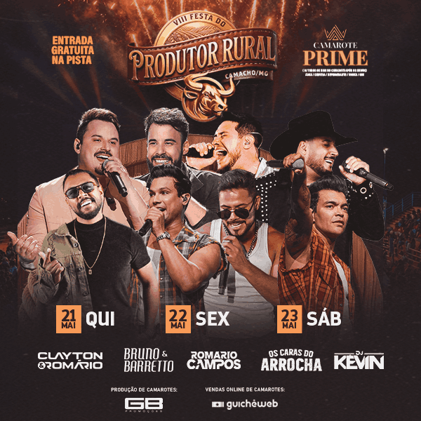 Viii Festa do Produtor Rural de em Camacho - Bruno e Barreto + Romário Campos