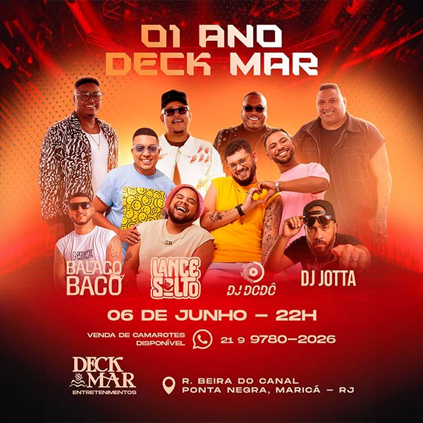 Aniversário de 1 Ano Deck Mar em Marica