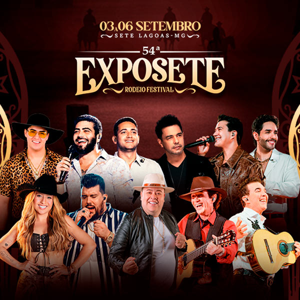 54ª Exposete Rodeio Festival em Sete Lagoas - Artista 1 + Artista 2
